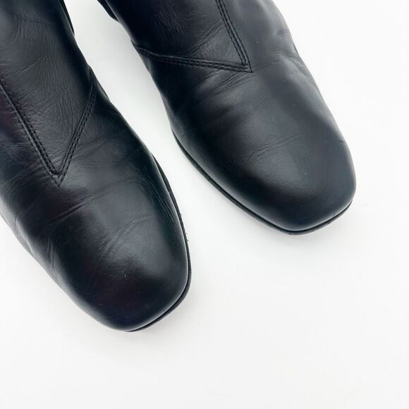 GUCCI Black Dionysus Elizabeth Ankle Boots Size 39.5 Heeled Leather Booties - Picture 5 of 12